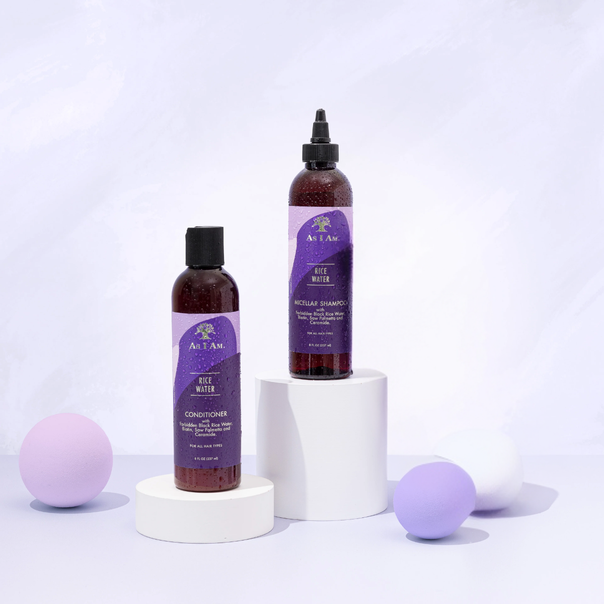 As I Am Rice Water Shampoo & Conditioner Bundle – 8oz Each