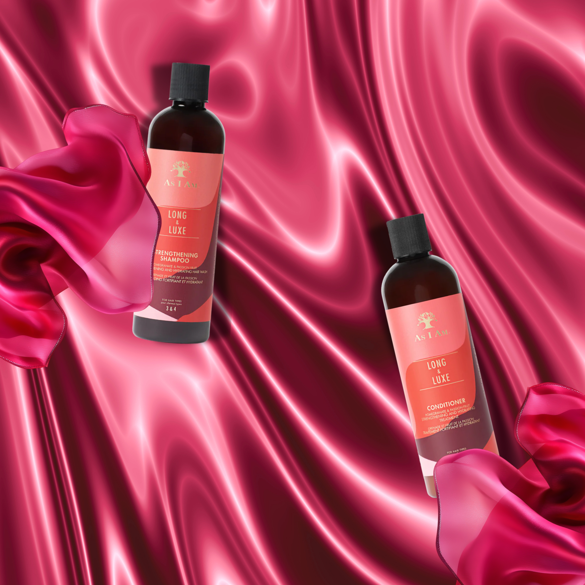 As I Am Long & Luxe Shampoo & Conditioner Bundle – 12oz Each