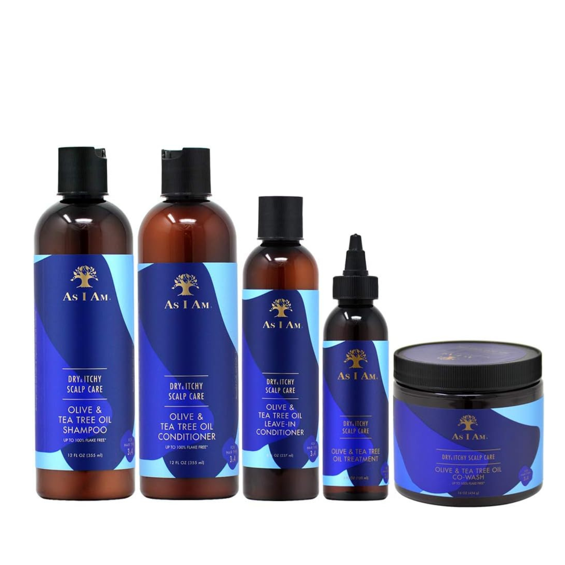 As I Am Olive & Tea Tree Oil – 5 Piece Bundle Set