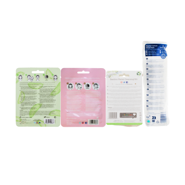 Pamper & Glow Set (Derma V10 Aloe Vera Mask, Derma V10 Collagen Mask, SO Eco Facial Cleansing Kit, Cotton Pads)