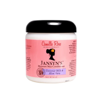 Jansyn's Moisture Max Conditioner jar with pink label on a white background