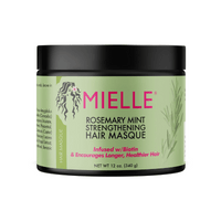 Mielle Organics Rosemary Mint Strengthening Hair Masque, Infused w/Biotin Front Afro Hair Haircare