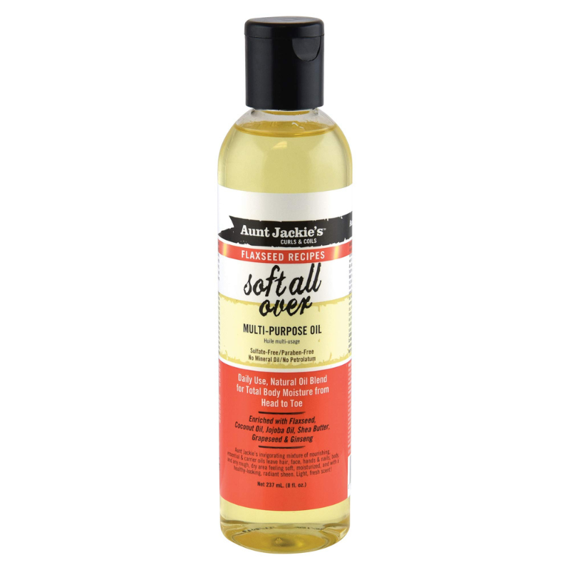 Aunt Jackies Flaxseed Soft All Over Multi-Purpose Oil Front Afro Hair Haircare