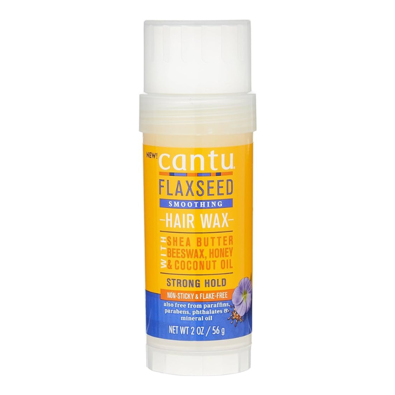 CANTU Flaxseed Smoothing Hair Wax with Shea butter beeswax, Honey & Coconut Oil (Strong Hold) Front Afro Hair Haircare