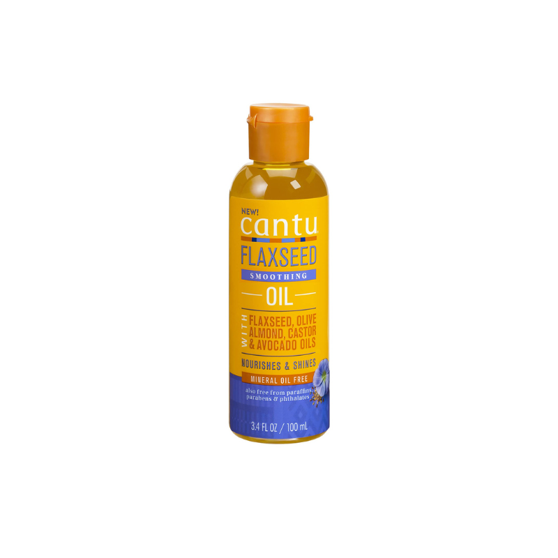 CANTU Flaxseed Smoothing Oil with Flaxseed, Olive, Almond, Castor & Avacado Oil  Front Afro Hair Haircare