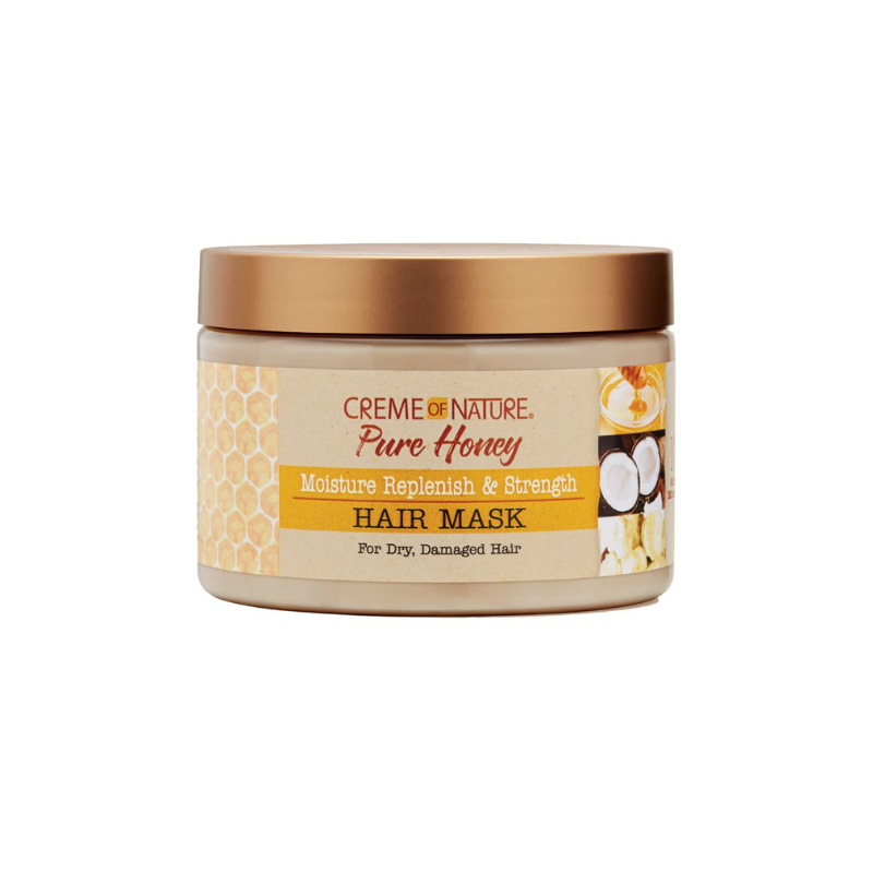 Creme of Nature Pure Hair Mask Jar, Honey, 11.5 Oz