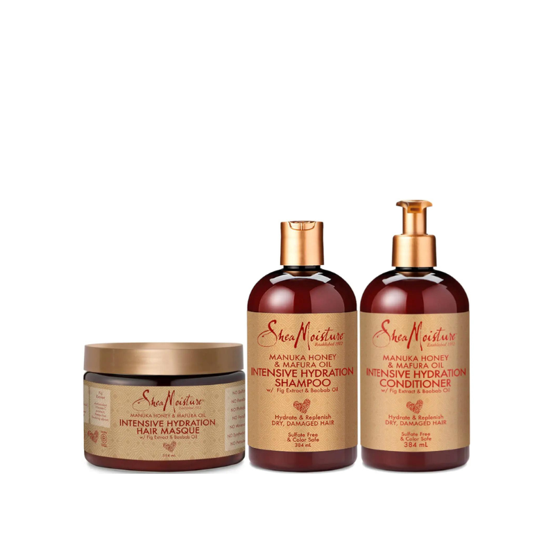 SheaMoisture Manuka Honey and Mafura Oil Bundle Afro Hair Haircare