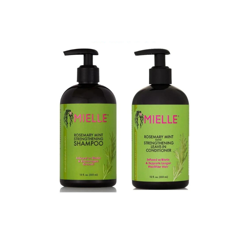 Mielle Rosemary Mint Shampoo & Leave In Conditioner Combo Pack Front Afro Hair Haircare