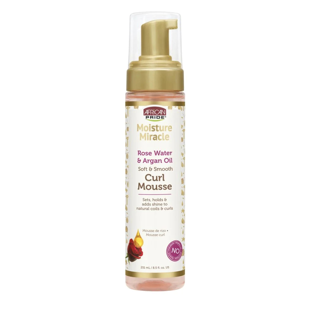 African Pride Miracle Rose Water Curl Mousse  Front Afro Hair Haircare