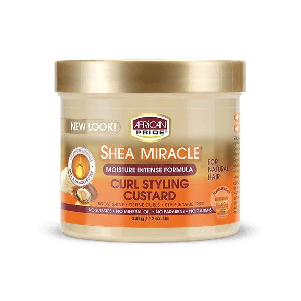 African Pride Shea Miracle Curl Styling Custard Front Afro Hair Haircare