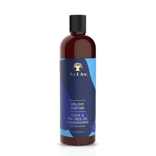 As I Am Dry & Itchy Scalp Care Olive & Tea Tree Oil Conditioner Front Afro Hair Haircare