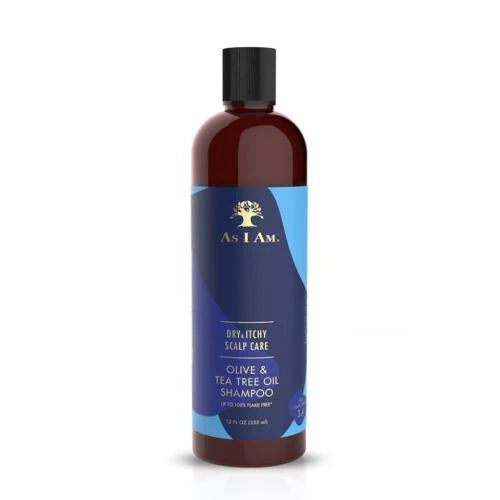 As I Am Dry & Itchy Scalp Care Olive & Tea Tree Oil Shampoo Front Afro Hair Haircare