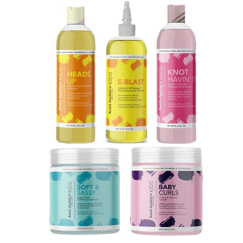 Aunt Jackie's Girls - Curls & Coils Kids Hair Care - Full Collection Front Afro Hair Haircare