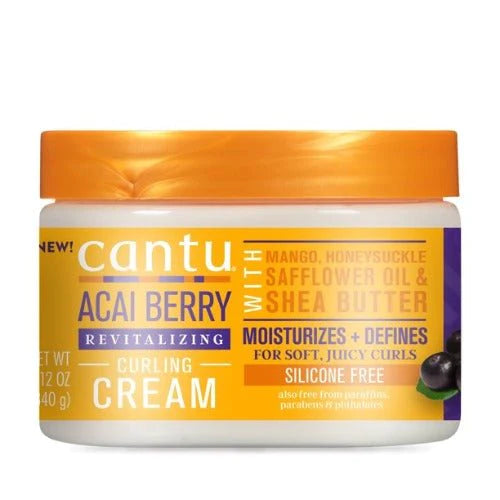 Cantu Acai Berry Revitalizing Curling Cream Front Afro Hair Haircare