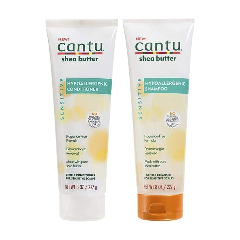 Cantu Sensitive Hypoallergenic Shampoo & Conditioner Bundle Front Afro Hair Haircare