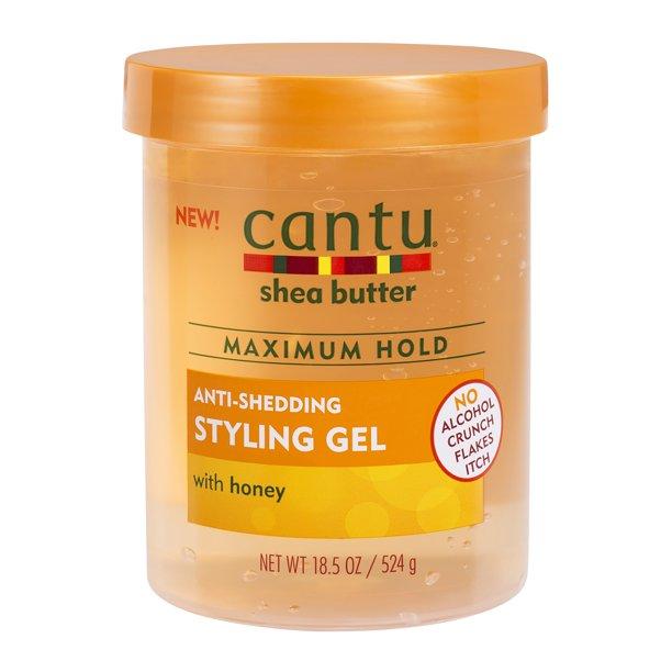 Cantu Shea Butter Maximum Hold Anti-Shedding Styling Gel with Honey Front Afro Hair Haircare