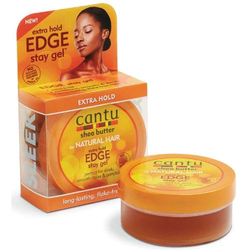 Cantu Shea Butter Natural Hair Extra Hold Edge Stay Gel Front Afro Hair Haircare