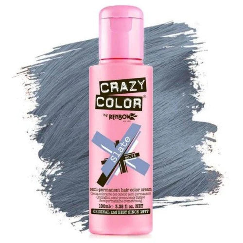 Crazy Color Semi-Permanent Hair Color Cream: Slate Front Afro Hair Haircare