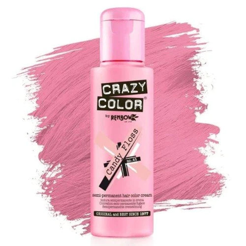 Crazy Color Semi-Permanent Hair Color Cream: Candy Floss Front Afro Hair Haircare