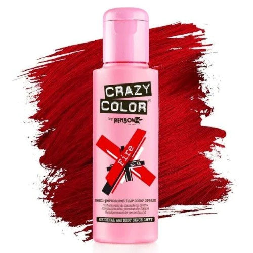 Crazy Color Semi-Permanent Hair Color Cream: Fire Front Afro Hair Haircare