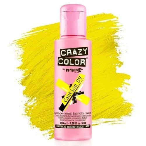 Crazy Color Semi-Permanent Hair Color Cream: Caution UV Front Afro Hair Haircare