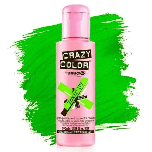 Crazy Color Semi-Permanent Hair Color Cream: Toxic UV Front Afro Hair Haircare