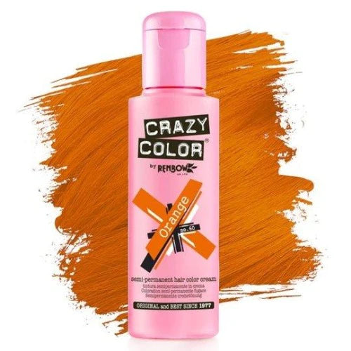Crazy Color Semi-Permanent Hair Color Cream: Orange Front Afro Hair Haircare