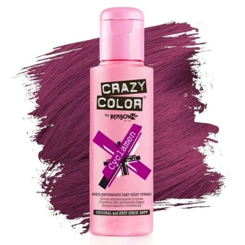 Crazy Color Semi-Permanent Hair Color Cream: Cyclamen Front Afro Hair Haircare