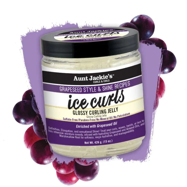 Aunt Jackie's Ice Curls Glossy Curling Jelly Front Afro Hair Haircare 