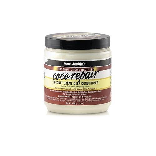 Aunt Jackie's Coconut Creme Recipes Coco Repair Deep Conditioner Front Afro Hair Haircare