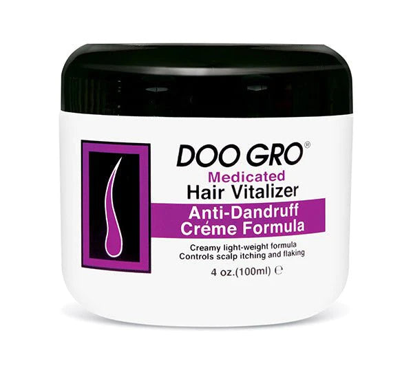 Doo Gro Medicated Hair Vitalizer Anti-Dandruff Creme Formula Front Afro Hair Haircare