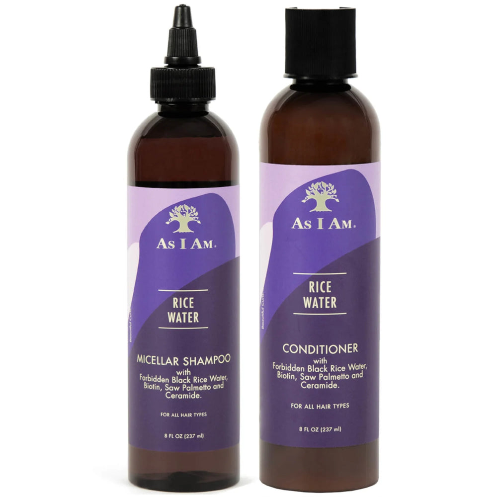 As I Am Rice Water Shampoo & Conditioner Bundle