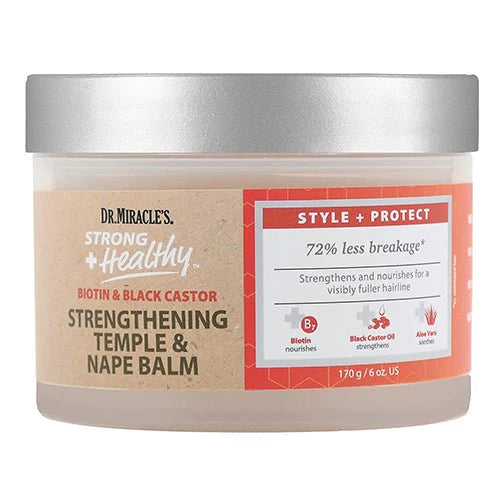 Dr Miracle's Strong & Healthy Temple & Nape Balm Front Afro Hair Haircare