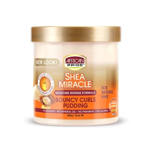 African Pride Shea Miracle Bouncy Curls Pudding Front Afro Hair Haircare