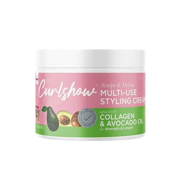 ORS Olive Curlshow Multi-Use Styling Cream Infused with Collagen & Avocado Front Afro Hair Haircare