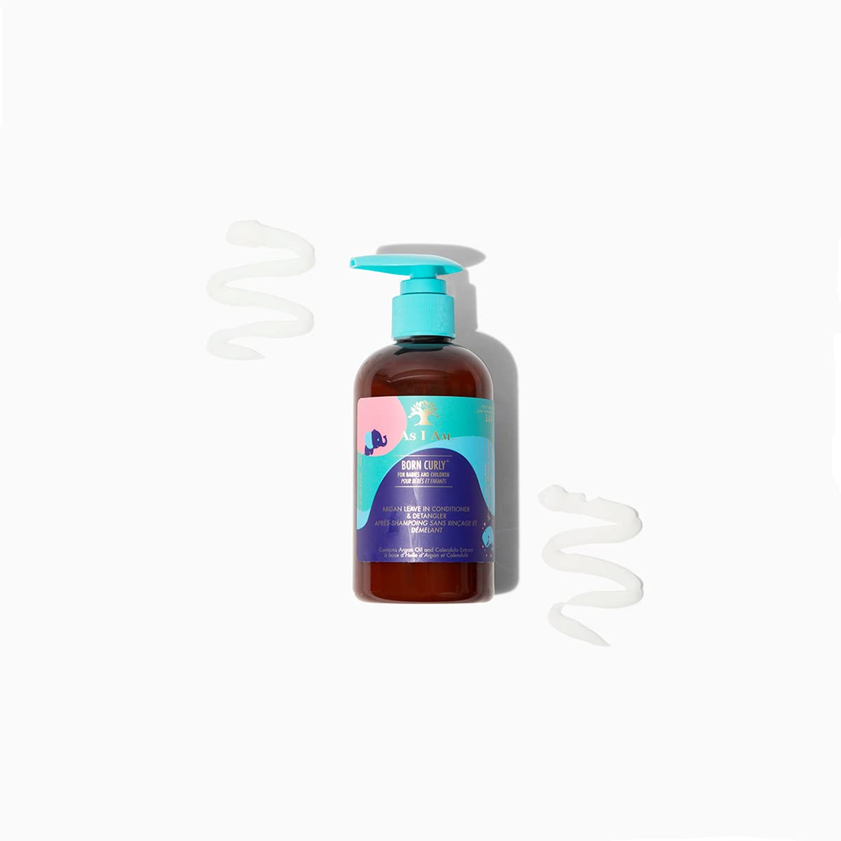 As I Am Born Curly argan Conditioner Leave-in & Detangler 240ml/8oz (kids), cream, (Pack of 1)