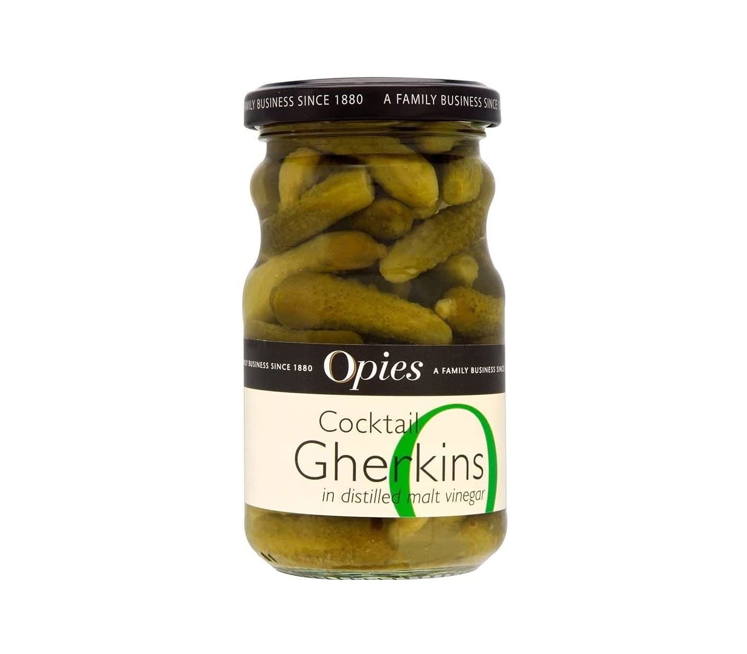 Opies Cocktail Gherkins in Distilled Malt Vinegar (227g) - Pack of 2