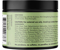 Mielle Organics Rosemary Mint Strengthening Hair Masque, Infused w/Biotin Back Afro Hair Haircare