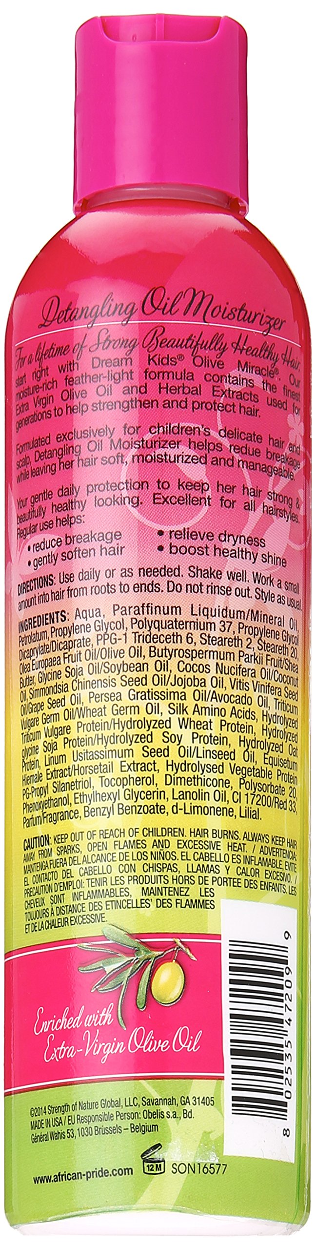 African Pride Dream Kids Olive Miracle Anti-Breakage Detangling Oil Moisturizer 236 ml/8 fl.oz